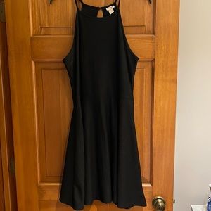 Black fit and flare dress